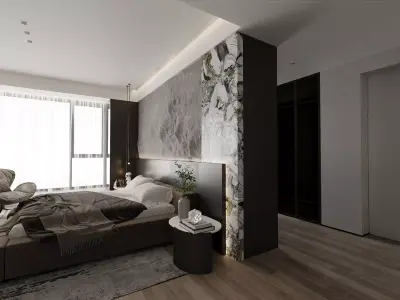 Luxury Modern Bedroom Suite 3D model