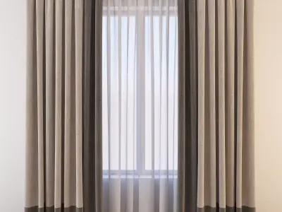 Set 24 Curtains 3D model