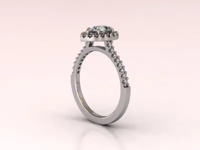 engagement ring 3D print model