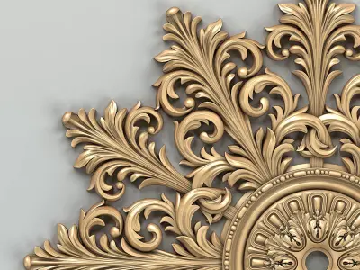 Round rosette 027 3D model