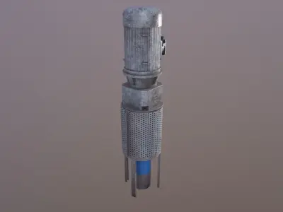 Rusted Pump Low-poly 3D model