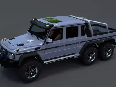 Mercedes Benz g63 amg 6x6 2017 low poly Low-poly 3D model