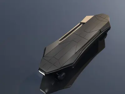 Electric Skateboard 3D model