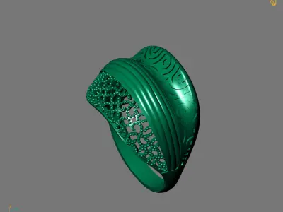 Women Plain Ring Ready STL Models Womens Ring 3d models 3D print model 40