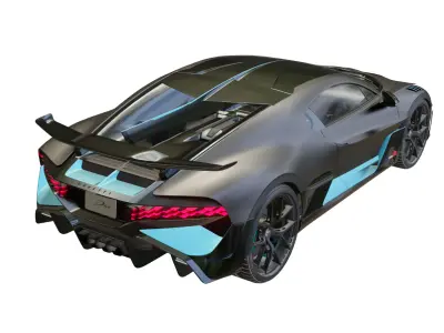 2020 Bugatti Divo Low-poly 3D model