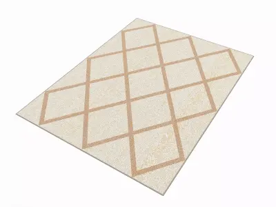 Indoor rectangle soft rug carpet light 3D model