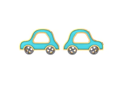 Kids Car Earrings 3dm STL OBJ FBX Renders Details 3D print model