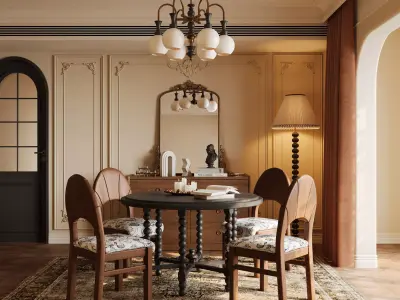 Modern Classic Dining Area  3D model