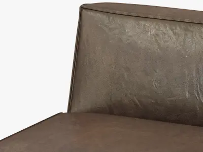 RH Modern Como Modular Right-Arm Chair 3D model