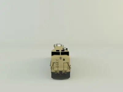 armored locomotive train 3D model
