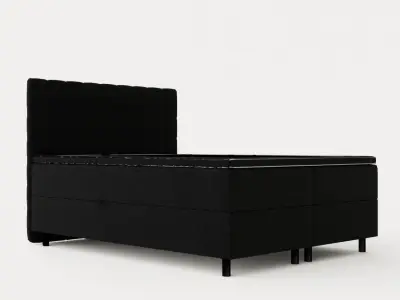 Montana Complete Bed Package 160x200 Dark Gray Low-poly 3D model