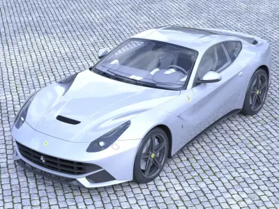Ferrari f12 berlinetta car Low-poly 3D model