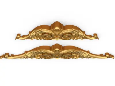 Classic carved decor ornament 362 3D model