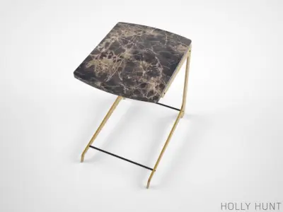 Holly Hunt Bittern drink table  3D model