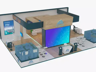 Exhibition booth 3D model