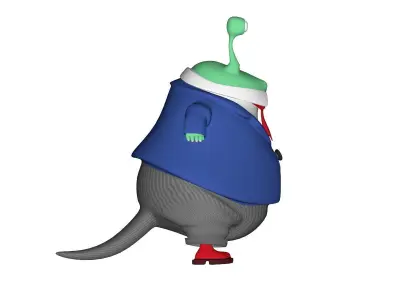 Cartoon Chupa Low-poly 3D model