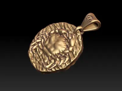 Horoscope Cancer pendant 3D print model