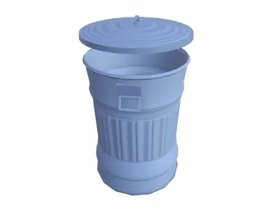 Cartoon Trash Can Free low-poly 3D model