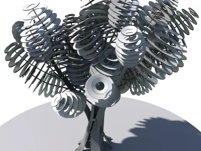 Cartoon Tree  S1Av1 3D model