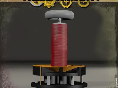 Steampunk Tesla Coil 3D model
