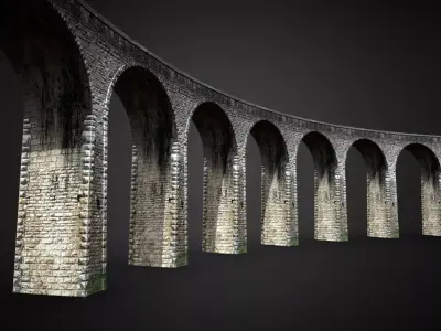 The Manari Bridge 3d Low-poly 3D model