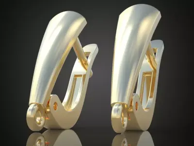 Earring 3D model 3D printable model 0112 3D print model