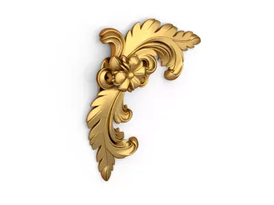 Classic carved corner decor ornament cnc 3d printing stl 10 3D print model