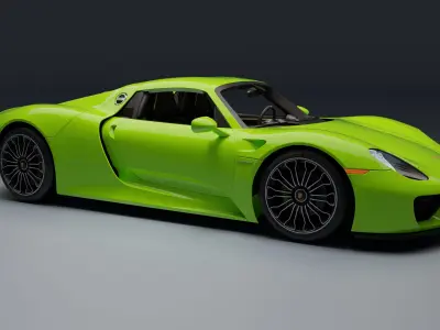 Porsche 918 Spyder Low-poly 3D model