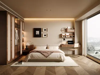 Modern Bedroom 3D Model 3D model