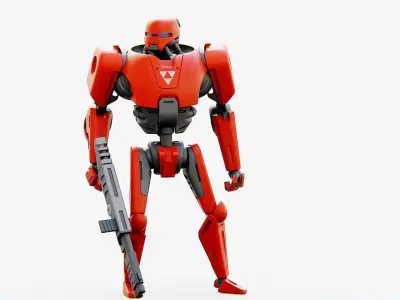 BATTLE DROID ARES Rigged for Unreal Engine - Unity - MIXAMO  3D model