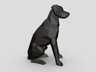 border collie labrador mix 3D print model
