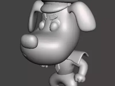 SHERIFF LABRADOR FIGURE MODEL TOY STATUE ORNAMENT FOR KIDS 3D print model