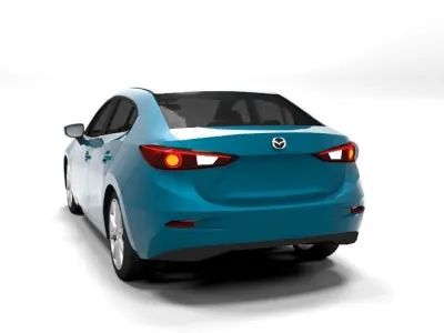 MAZDA 3 2018 SEDAN LOWPOLY Low-poly 3D model