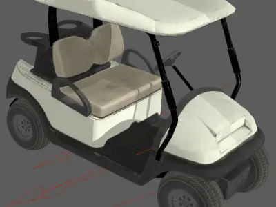 Shuttle Ferry bus sightseeing bus Low-poly 3D model