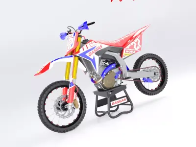 Motocross Offroad Bike Low-poly 3D model