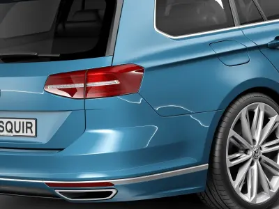 Volkswagen Passat Variant R-line 2015 3D model