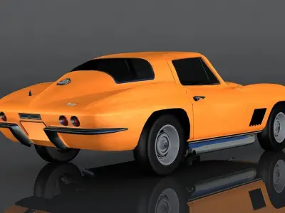 Chevrolet Corvette Stingray Low-poly 3D model