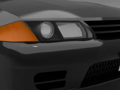 Nissan GTR 32 game ready  Low-poly 3D model