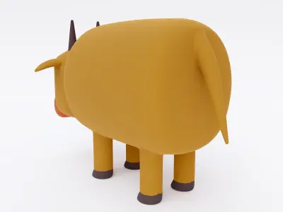 Toon cow animal 3d model  3D model