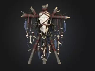 Forsaken Ritual Effigy Low-poly 3D model