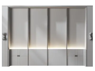 Headboard Wall Panel Lyra Wall Twin Decor 3D model