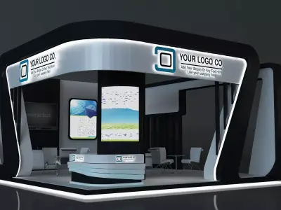  Booth Exhibition Stand a671a 3D model