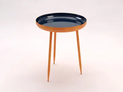 SIDE TABLE---Plate and tripod 3D model