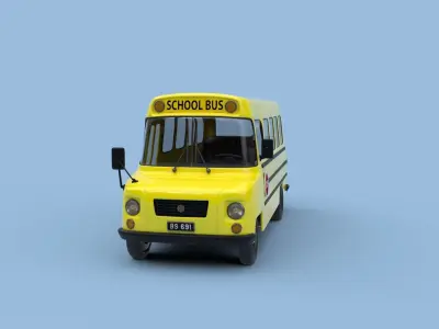 Cartoon School Bus 3D model