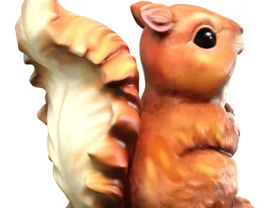 Squirrel figurine 3D model