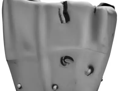 Organic Cement Planter Decorative Sculpture Low-poly 3D model