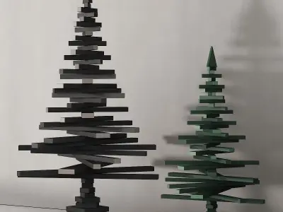 237 happy new year 01 modern christmas trees 01 3D model