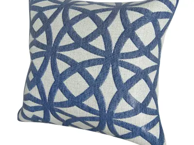 Pillow with geometric design 3D model