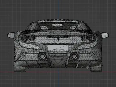 2021 Ferrari F8 tributo spider 3D model