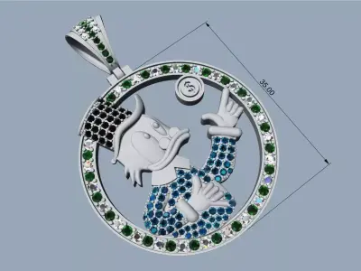 MC Duck pendant - Colgante Mc Pato 3D print model